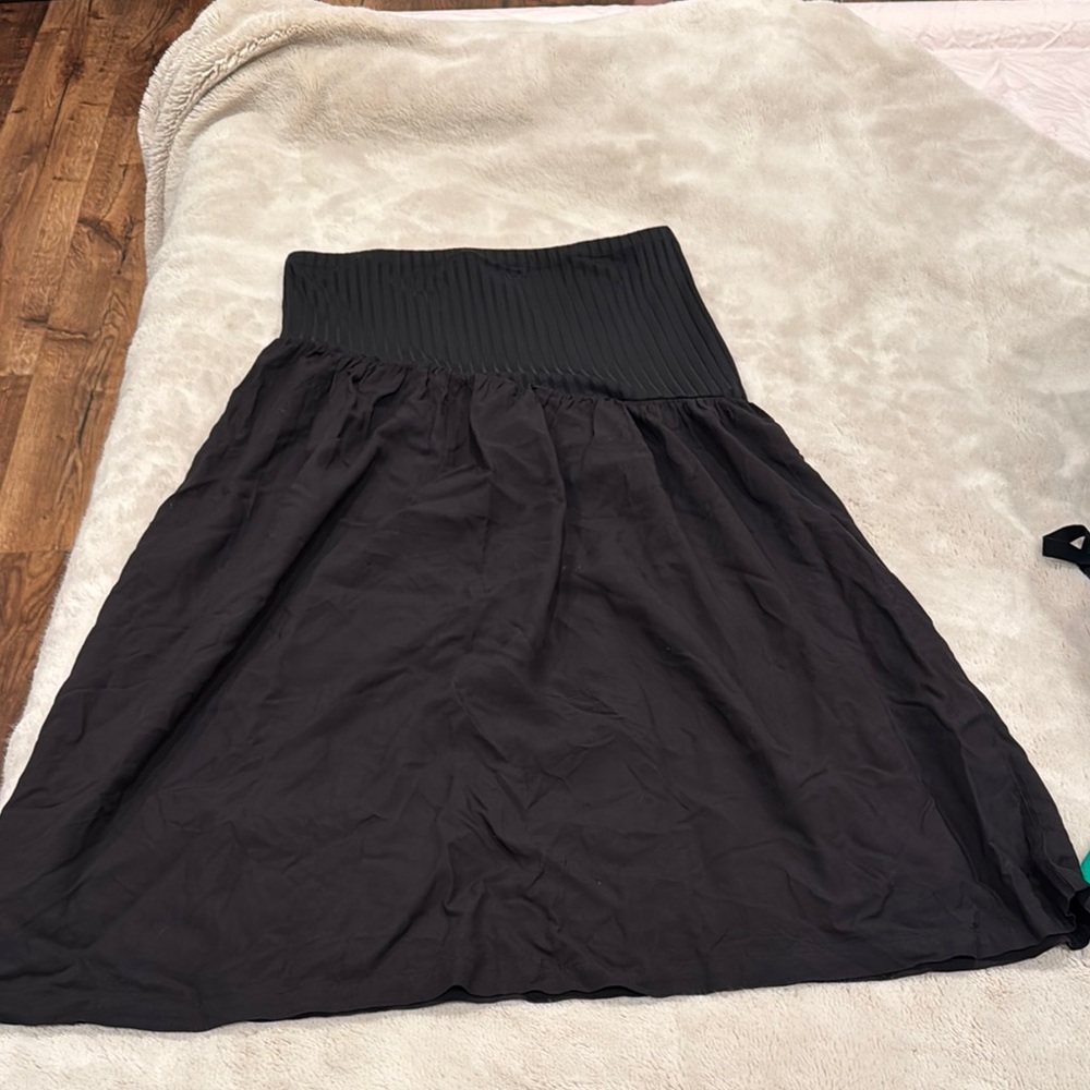 Sanctuary Black Maxi Skirt with Smocked Waistband